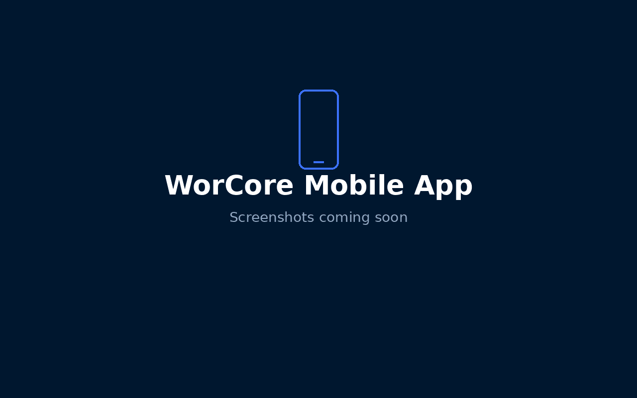 WorCore Mobile App screenshot 1